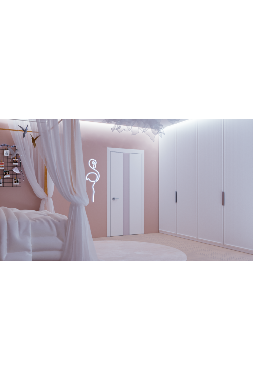 Дверь  ULTRA Glass White 3 (стекло белое) эмаль  !!!НОВИНКА!!!
