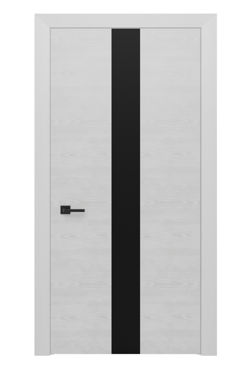 Дверь ULTRA Glass Black 3 (стекло черное) шпон !!!НОВИНКА!!!