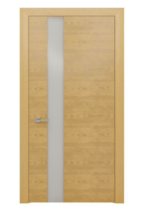 Дверь ULTRA Glass White (стекло белое) шпон