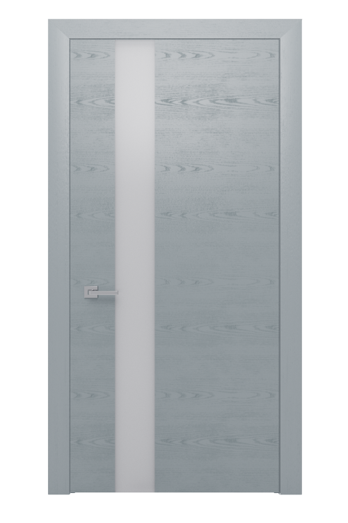 Дверь ULTRA Glass White (стекло белое) шпон