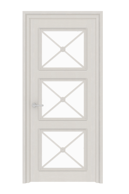 Дверь CROSS C-022/Прованс ПО (стекло сатин белый/бронза)