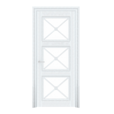 Дверь CROSS C-022/Прованс ПО (стекло сатин белый/бронза)