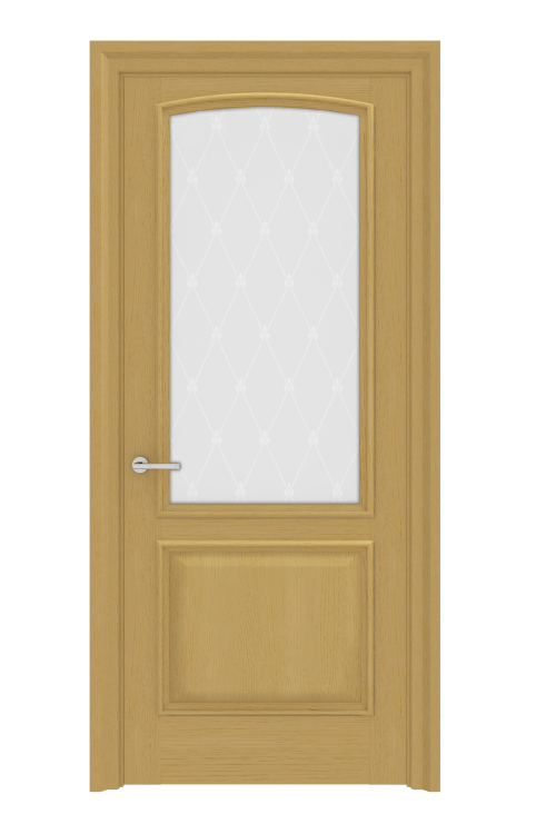 Дверь ELEGANTE E-12.1/Адажио ПО (сатин белый, ромбы белые)