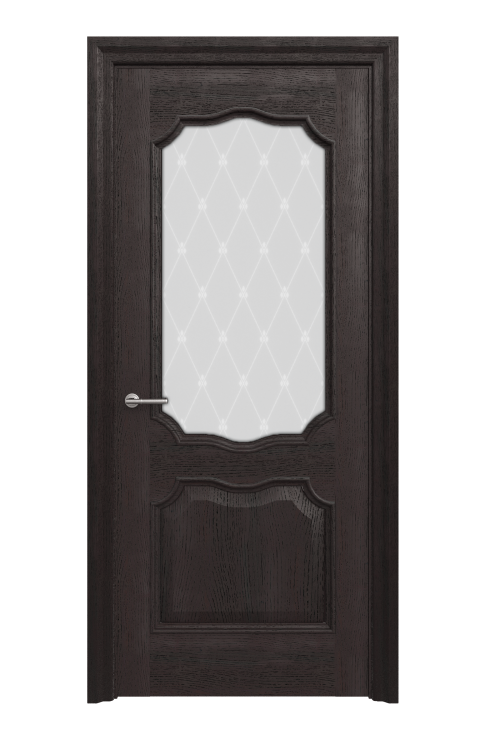 Дверь ELEGANTE E-22.1/ Алегро ПО  (сатин белый, ромбы белые)